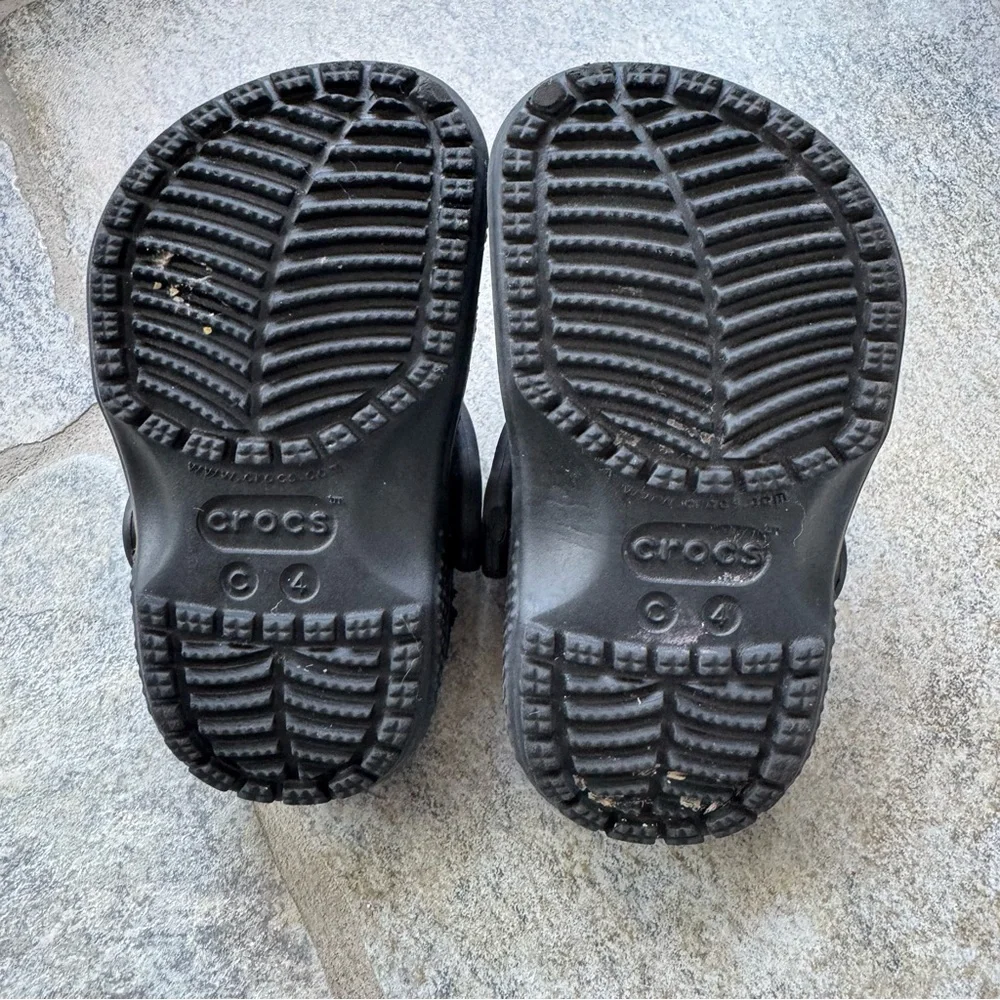 CROCS Black Baby Toddler Shoes Clogs‎ Size 4 C